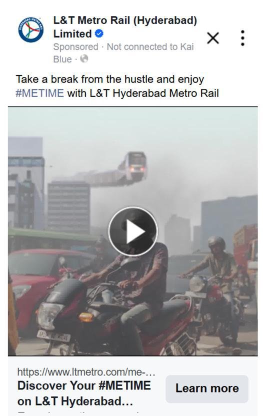 #MeTimeInMetro Facebook Campaign