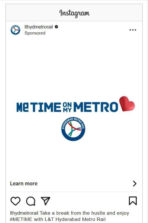 #MeTimeInMetro Instagram Campaign