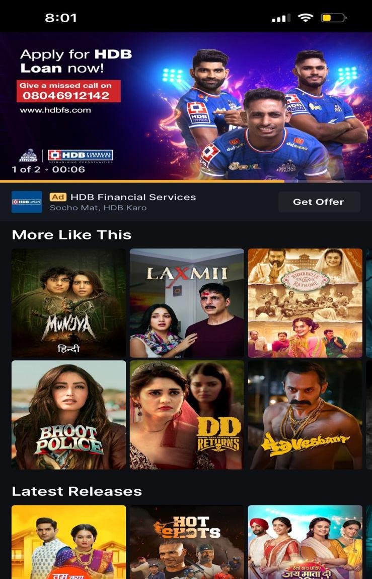 HDB Financial - Hotstar Mobile Ad
